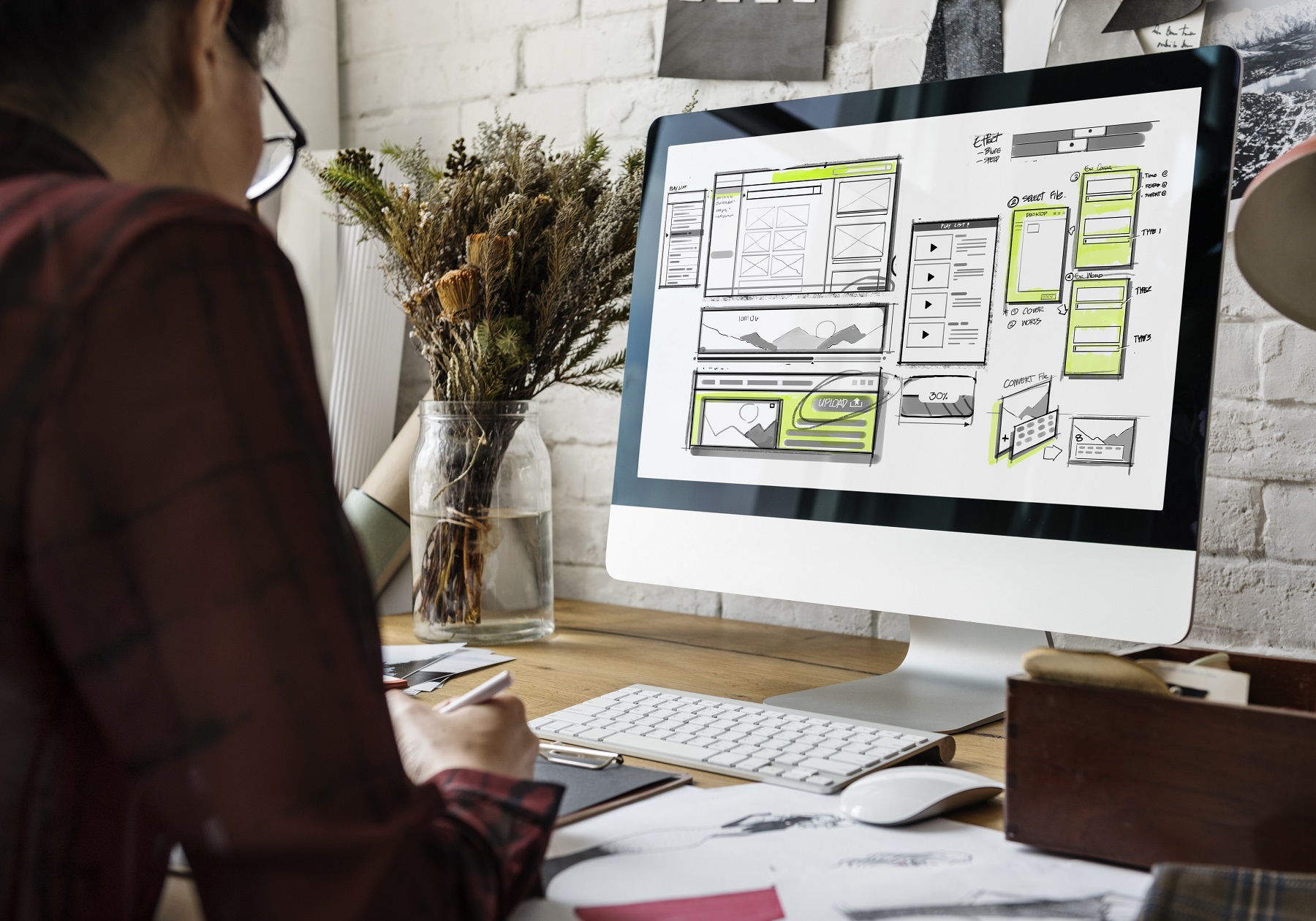 website wireframe planning